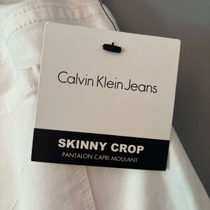 Calvin Klein Women’s White Crop Jeans Size 16